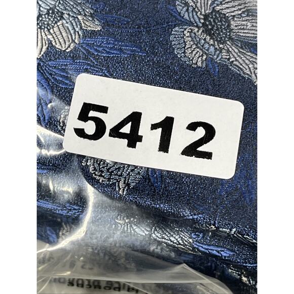 Paul Frederick Floral Print Silk Tie Mens Necktie Blue 3" x 60" - Picture 8 of 8